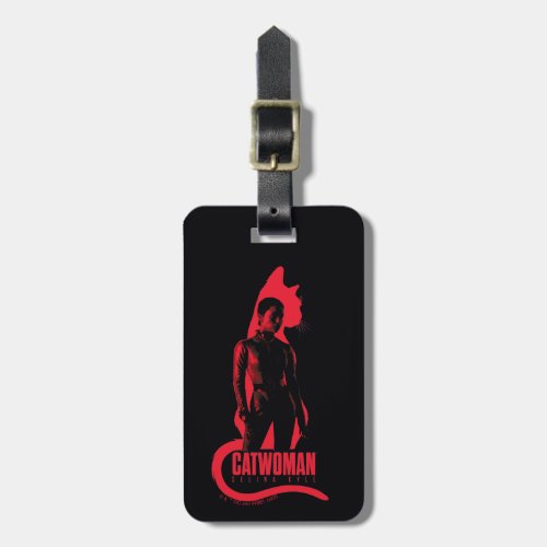 Catwoman Selina Kyle Cat Silhouette Luggage Tag