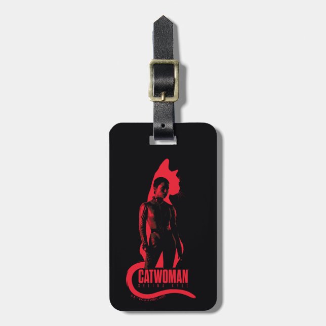 Catwoman Selina Kyle Cat Silhouette Luggage Tag (Front Vertical)