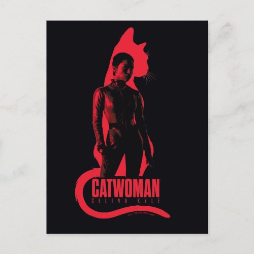 Catwoman Selina Kyle Cat Silhouette Postcard