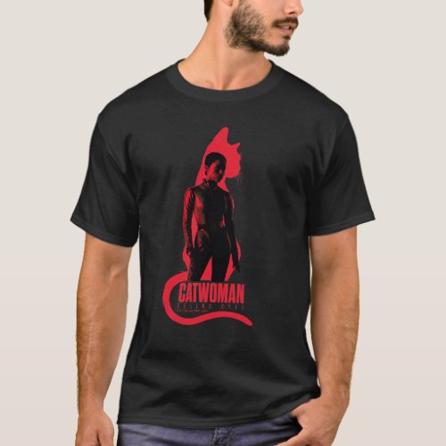 Catwoman Selina Kyle Cat Silhouette T_Shirt