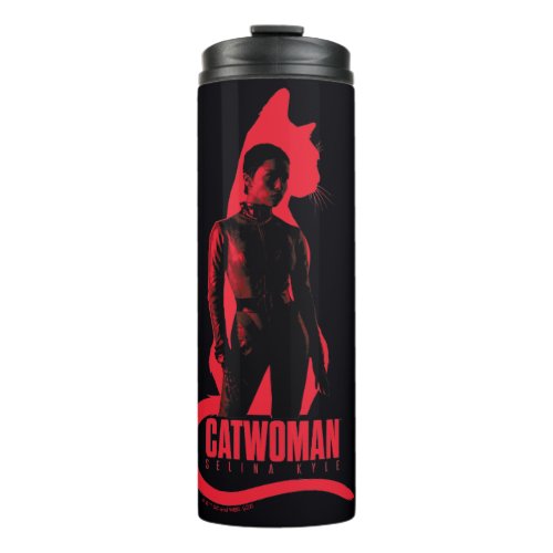 Catwoman Selina Kyle Cat Silhouette Thermal Tumbler