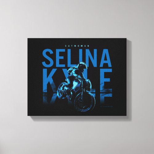 Catwoman Selina Kyle Motorcycle Canvas Print