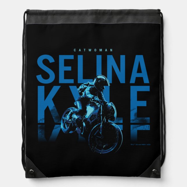 Catwoman Selina Kyle Motorcycle Drawstring Bag (Front)