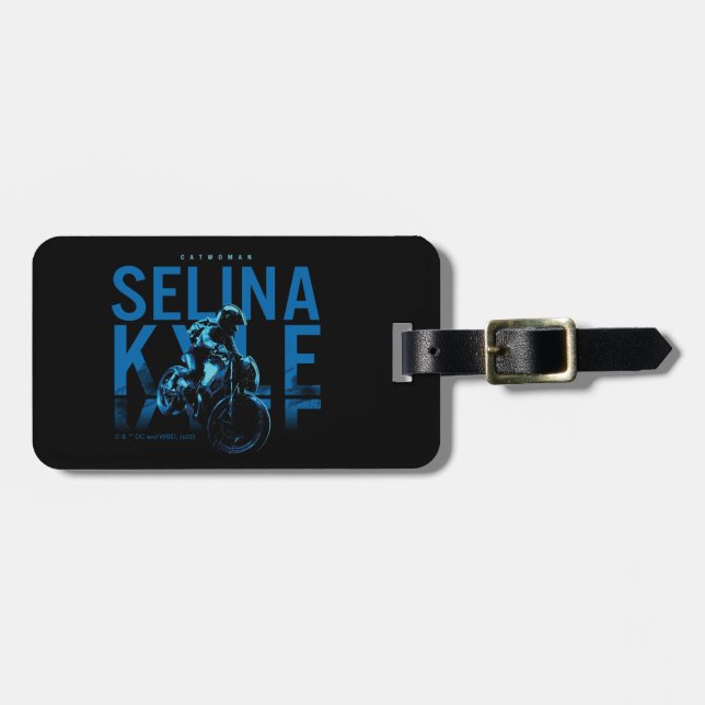 Catwoman Selina Kyle Motorcycle Luggage Tag (Front Horizontal)