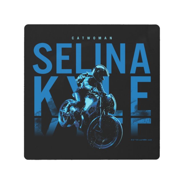 Catwoman Selina Kyle Motorcycle Metal Print (Front)