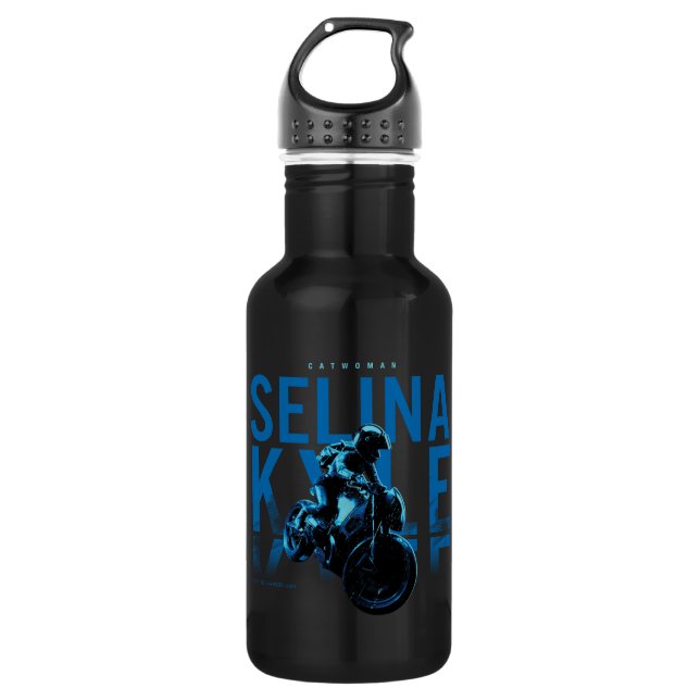 Catwoman Selina Kyle Motorcycle Stainless Steel Water Bottle (Front)