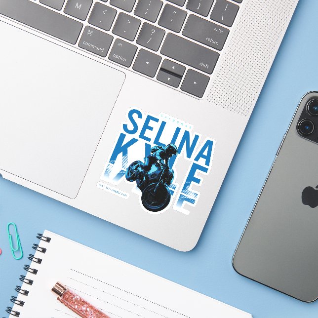 Catwoman Selina Kyle Motorcycle Sticker (Laptop w/ iPhone)