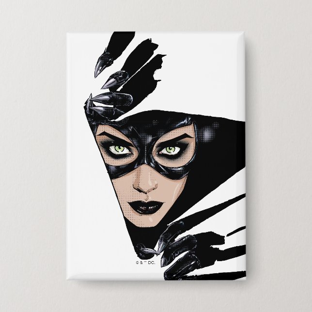 Catwoman The Claws Are Out Cover Illustration Button (Front)