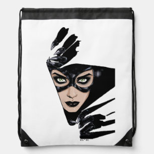 Catwoman The Claws Are Out Cover Illustration Drawstring Bag