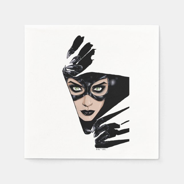 Catwoman The Claws Are Out Cover Illustration Napkins (Front)