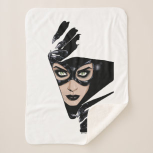 Catwoman The Claws Are Out Cover Illustration Sherpa Blanket