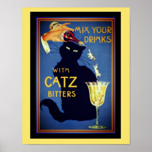 Catz Bitters Vintage 12x16 Poster
