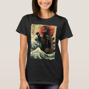 Catzilla Cat Art Funny Cat Japanese For Men Women  T-Shirt