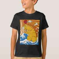 Catzilla Cat Japanese Anime Kawaii Funny Gifts Sun