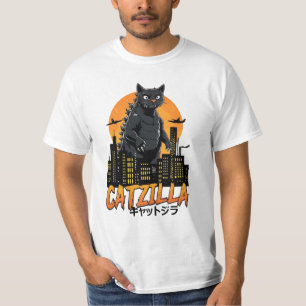 Catzilla Cat Japanese Art Funny Cat Gifts T-Shirt