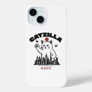 Catzilla – Funny Cat Godzilla Parody iPhone 15 Case