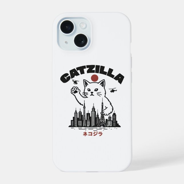 Catzilla – Funny Cat Godzilla Parody  Iphone Case (Back)