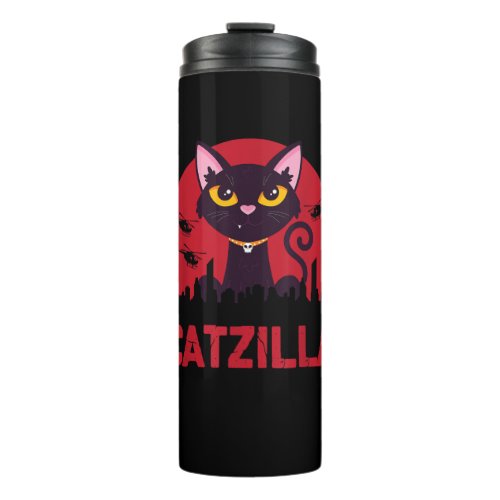 Catzilla Funny Cat Monster Thermal Tumbler