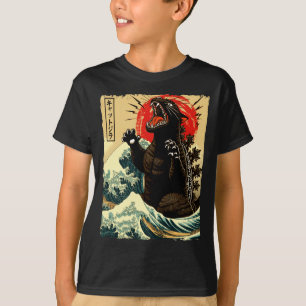 Catzilla Funny Japanese Style T-Shirt