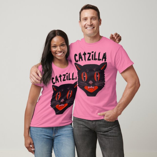 CATZILLA, Funny Mens Parody Cat T-shirts (Unisex)