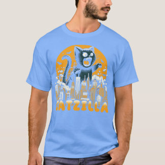 Catzilla Funny Vintage Cat T-Shirt