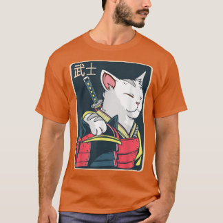 Catzilla - Japanese Cat Art - Katana Sword - Anime T-Shirt