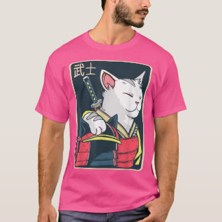 Catzilla - Japanese Cat Art - Katana Sword - Anime T-Shirt