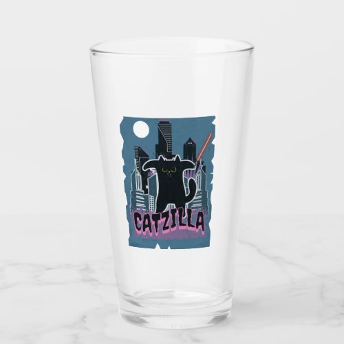 Catzilla  King of Unstoppable Claws Glass