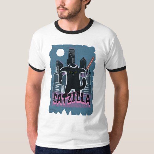 Catzilla King of Unstoppable Claws T_Shirt