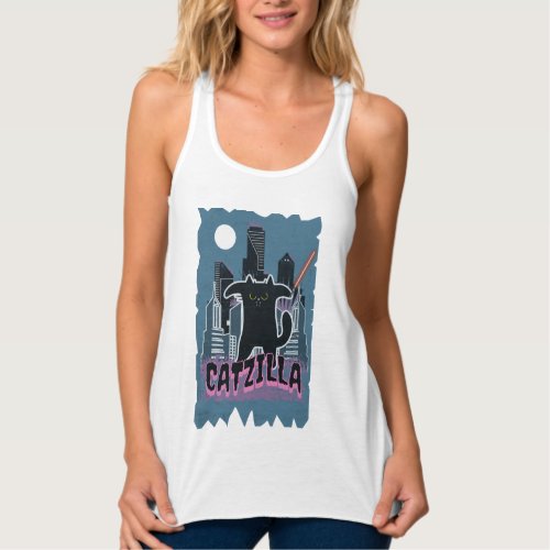 Catzilla  King of Unstoppable Claws Tank Top