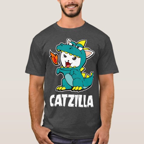 Catzilla  Kitten Dragon Cat Halloween Costume T_Shirt