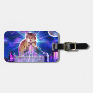 Catzilla luggage tag