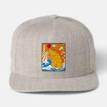 Catzilla Off Kanagawa Funny Japanese Art Cat Graph