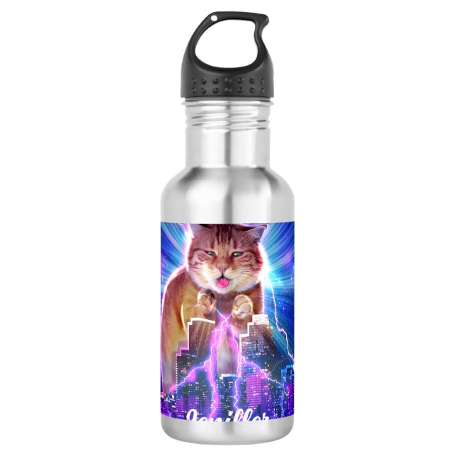 Catzilla                                           stainless steel water bottle (Front)