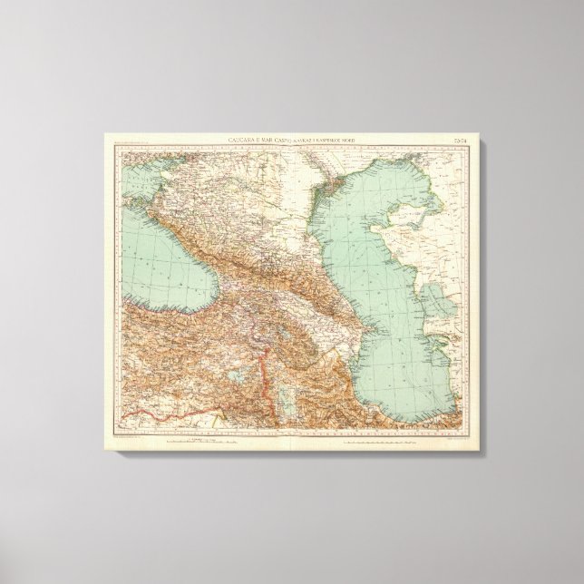 Caucasia 7374, Caspian Sea Canvas Print (Front)