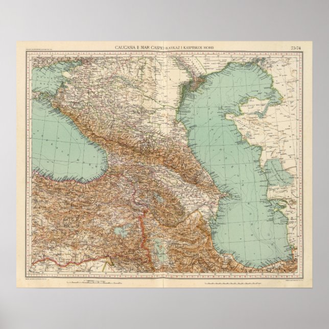 Caucasia 7374, Caspian Sea Poster (Front)