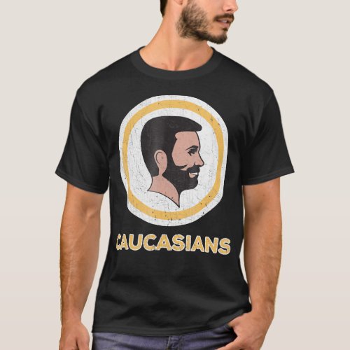 Caucasian  Caucasians Pride Vintage Funny  T_Shirt