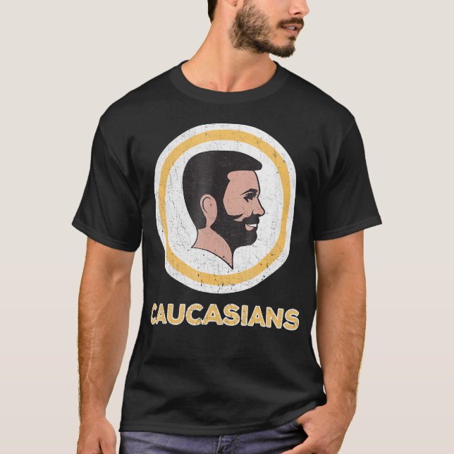 Caucasian  Caucasians Pride Vintage Funny  T-Shirt (Front)