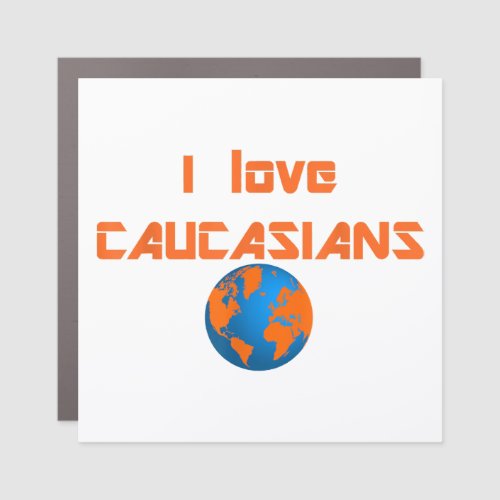 Caucasian gift cleveland earth globe love  car magnet