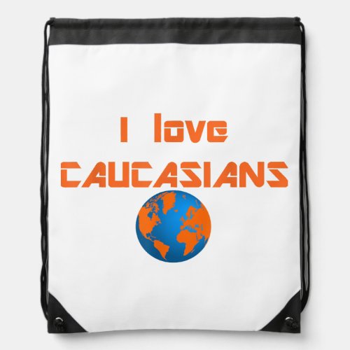 Caucasian gift cleveland earth globe love  drawstring bag
