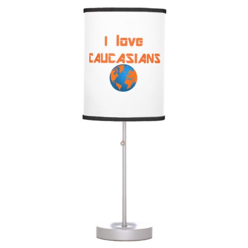 Caucasian gift cleveland earth globe love  table lamp