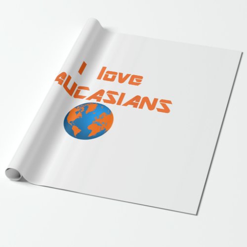 Caucasian gift cleveland earth globe love  wrapping paper