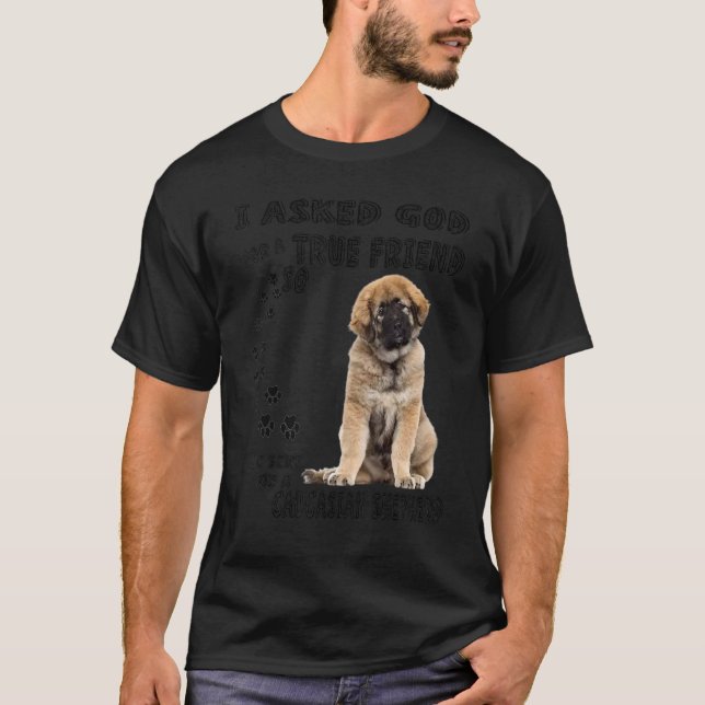 Caucasian Ovcharka  Mom Dad Caucasian Shepherd Dog T-Shirt (Front)