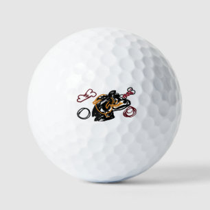 Caucasian Shepherd Dog art Golf Balls