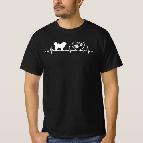 Caucasian Shepherd Lover Heartbeat T_Shirt