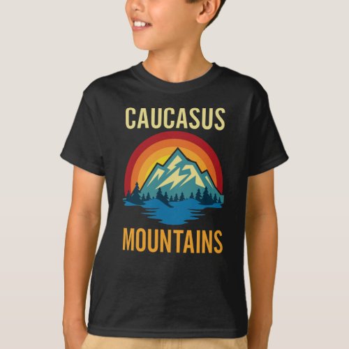 Caucasus Mountains Sunset T_Shirt