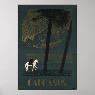 Caucasus Vintage Travel Poster Ad Retro Prints