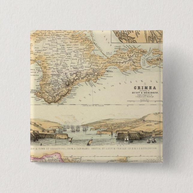 Caucausus and Crimea Pinback Button (Front)