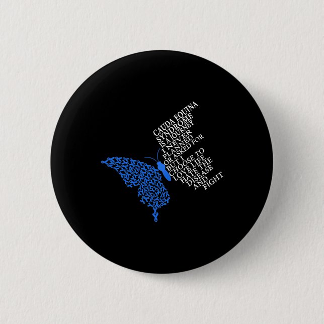 Cauda Equina Syndrome Warrior  Button (Front)
