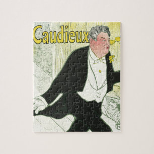 Caudieux by Toulouse Lautrec, Vintage Art Nouveau Jigsaw Puzzle
